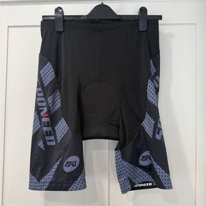 Sponeed Black and Gray Padded Cycling Shorts